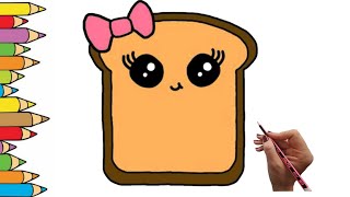 Tatlı Ve Minnoş Tost Ekmeği Çizim Ve Boyama Resmi Çizim Öğretim Videosu