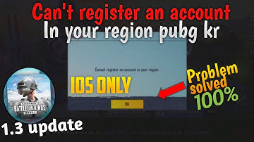 Pubg KR 1.3 Update Cannot register account in your region solved / Pubg KR login fix IOS only