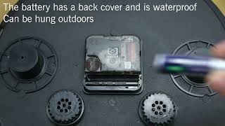 DORBOKER Outdoor Wall Clock Waterproof with Temperature and Humidity