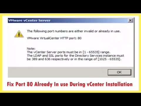 Fix "Port 80 Already In use During vCenter Installation"| Port 80 is being used by SYSTEM (PID 4)