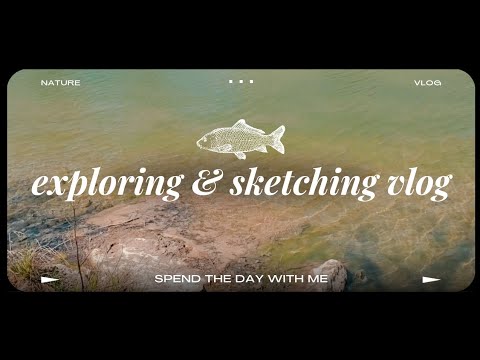 let's go explore and draw!🌱🎣 | mini vlog | exploring nature and ...