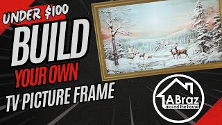 Budget-friendly DIY Picture Frame For Your 70" Samsung TV Under $100!