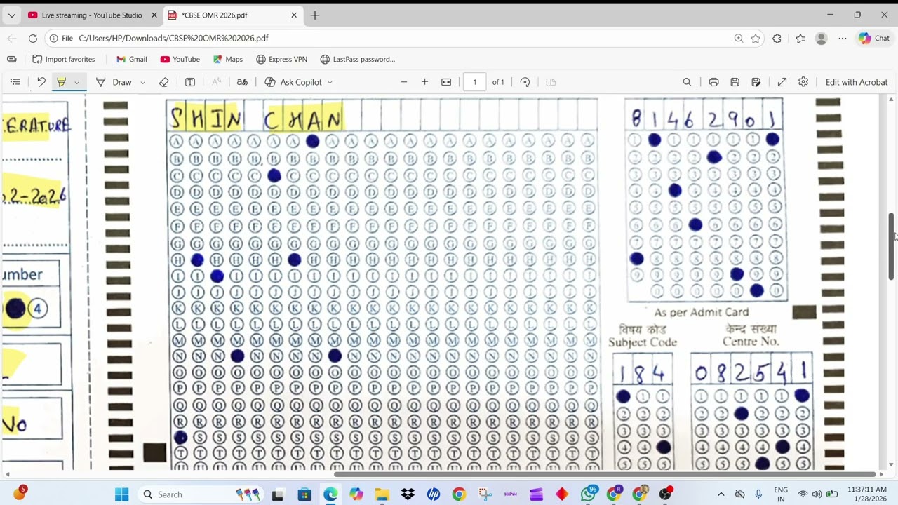 HOW TO FILL FRONT OMR SHEET|CLASS 10/12|CBSE BOARD EXAM 2026|