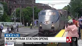 Brattleboro celebrates new downtown Amtrak station with ribbon cutting