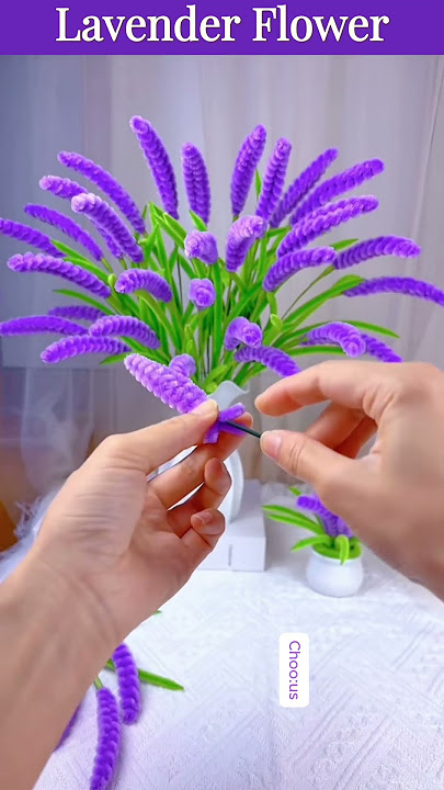 DIY Lavender: How to Make Lavender Flower with Pipe Cleaners (Handmade Gift Ideas)  #diy #flowers