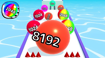 Ball Run 2048 - All Levels Gameplay Android, iOS ( Levels 4430 )