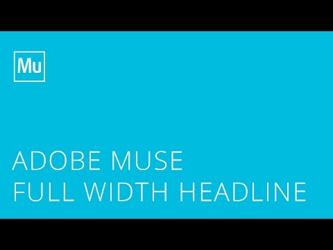Adobe Muse Full Width Headline Widget