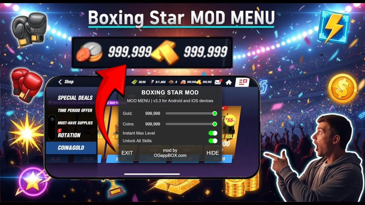 Boxing Star Gold and Coins Hack for iOS and Android