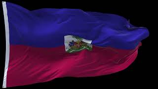 🚩Haiti  Flag Waving  | GREEN SCREEN & CHROMA MATTE🚩