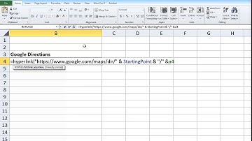 Excel - Hyperlink & Google Maps Directions