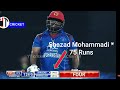 Afghanistan vs zimbabwe  shahzad mohammadi 75 runs  shahzad mohammadi sharja 