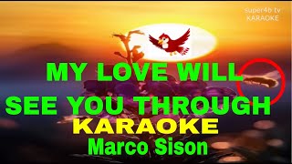 MY LOVE WILL SEE YOU THROUGH  B y Marco Sison  KARAOKE Version  (5-D Surround Sounds)