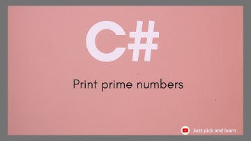 Print the prime numbers | C# Programs | C# console application | C# interview Questions and Answers