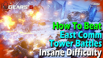 How To Beat Act 2, Chapter 4 The Source Of It All, East Comm Tower Battles Insane Difficulty Gears 5