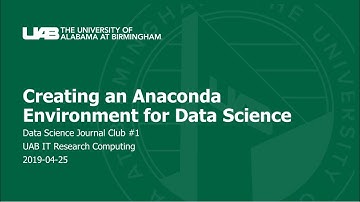 Creating an Anaconda Environment for Data Science [DSJC-001]