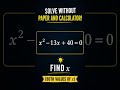 "Only 5% can solve this mentally! 🤔 #MathChallenge #FindX #BrainTeaser #Shorts