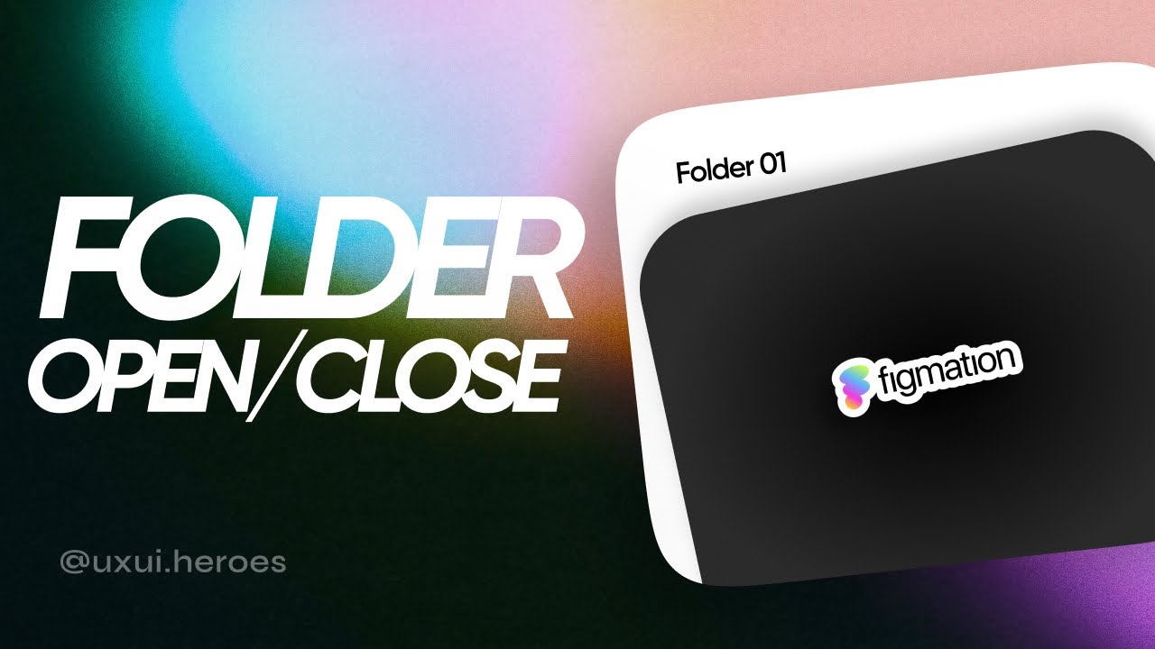 Folder open/close micro animation in figma | Figma tutorial | Figma ...