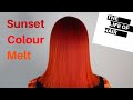 🚨No Bleach 🚨Red To Orange Hair Colour Melt | Root Strech | Perfect Bleed |