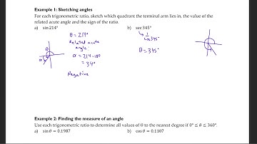 5.4 - Evaluating Trigonometric Ratios for Any Angle Between 0 and 360