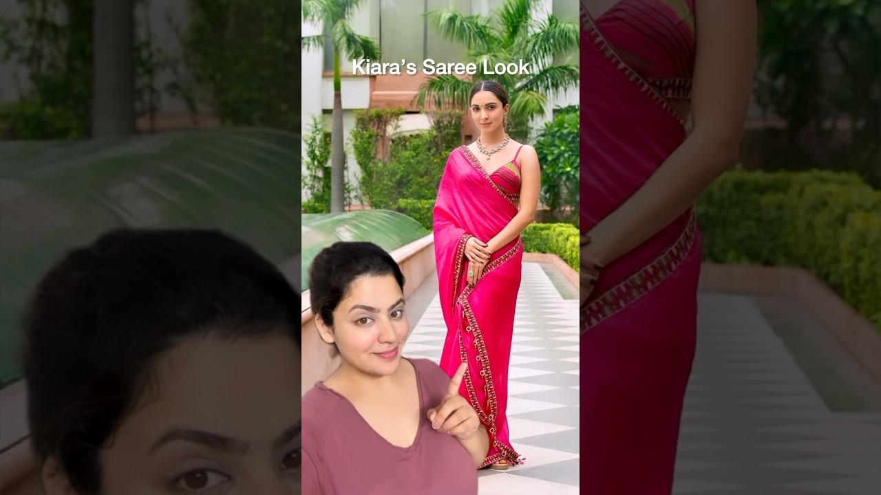 Kiara’s Pink Saree Look from Scratch ✨