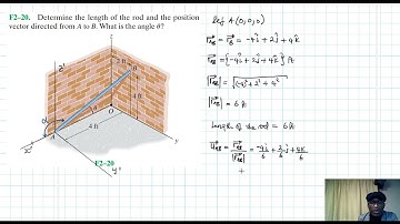 F2-20 Force Vector (Chapter 2: Hibbeler Statics) Benam Academy
