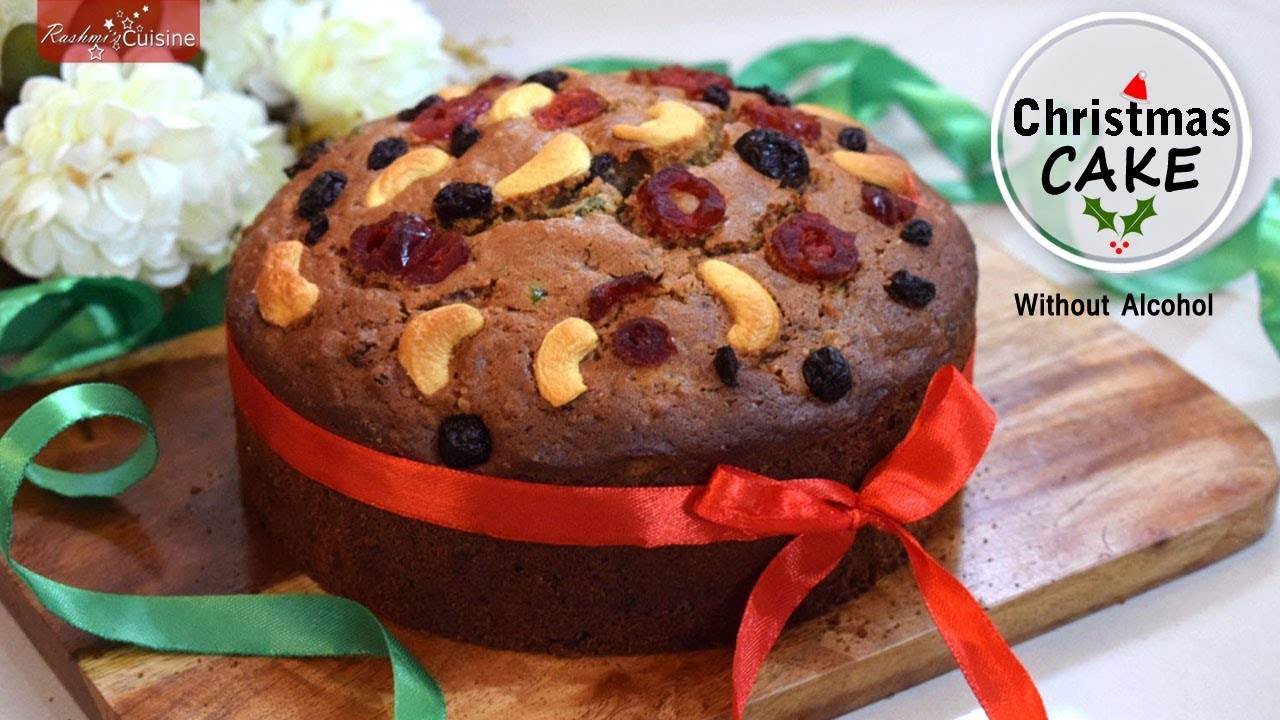 Christmas Cake Recipe without Alcohol Fruit cake Plum cake How to