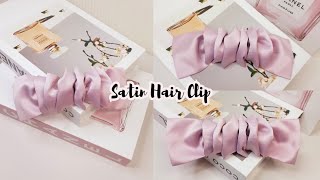 DIY Satin Hair Accessories | How to Make Satin Fabric Hair Clips | Aesthetic Satin Hair Clip Making