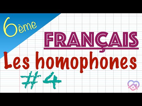 Vidéo: Que sont 4 homophones ?