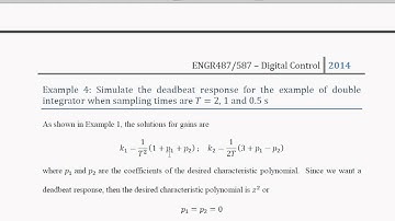 ENGR487 Lecture12 Pole Placement (Part II) and Mapping from s to z plane