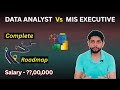 Data Analyst Vs MIS Executive🔥| Complete Roadmap💯