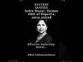 Leading by Example: Indra Nooyi on Effective Leadership 👩‍💼🚀 #indranooyi #shorts #successquotes