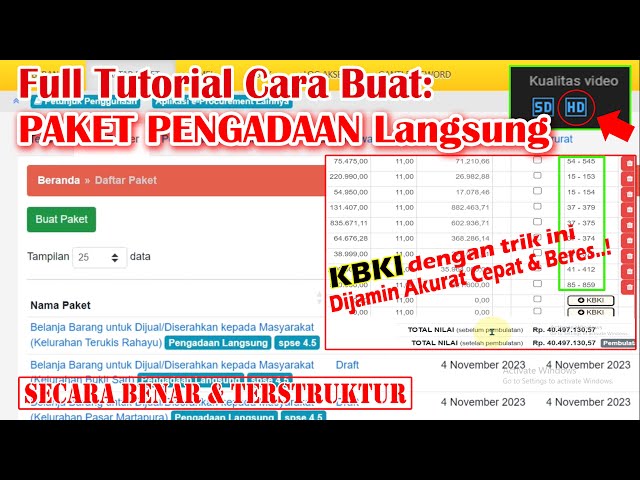 Cara Membuat Paket Pengadaan Langsung Non Tender di Akun PPK LPSE class=