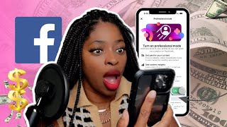 Make 💸💸Money Online: Use Professional Mode on Facebook to Get Paid for Posting! here’s how