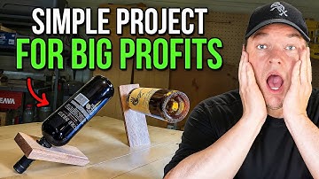Easy beginner woodworking. How to build a floating wine bottle holder.