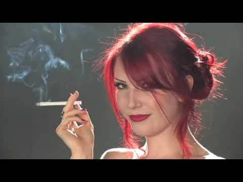 Amazing Virginia Slim Menthol 120 Smoking Fetish Redhead