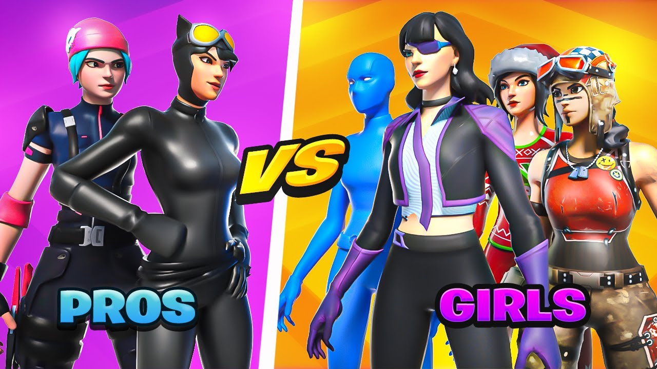 2 Fortnite PROS vs 4 GIRLS...