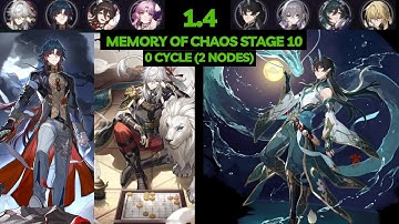 [Honkai Star Rail] 1.4 MOC - Full 0 Cycle Stage 10 Living and Flaming Catastrophes (3 Stars Clear)