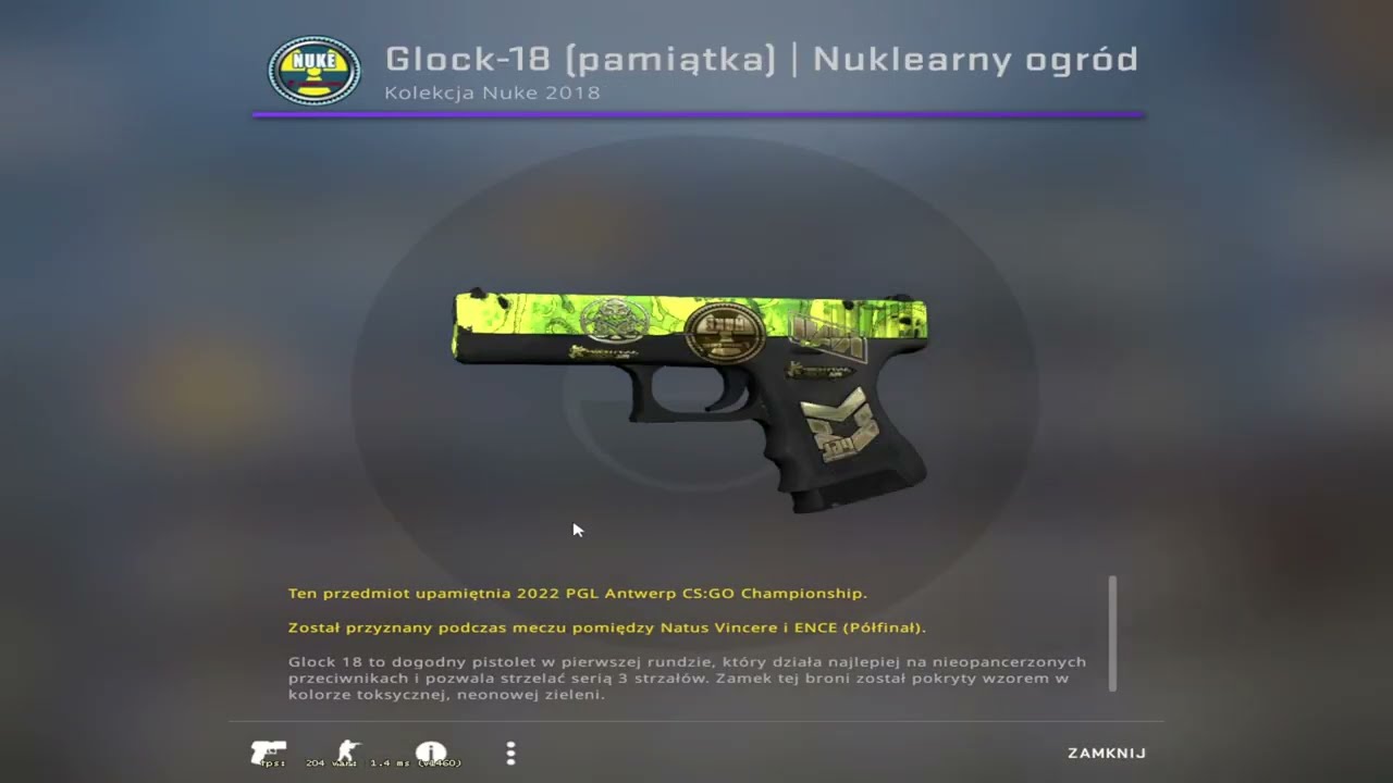 SOUVENIR OPENING | 100$ ON PLUS GLOCK NUCLEAR GARDEN