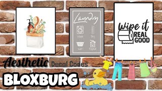 AESTHETIC LAUNDRY AND BATHROOM DECALS FOR BLOXBURG | ROBLOX
