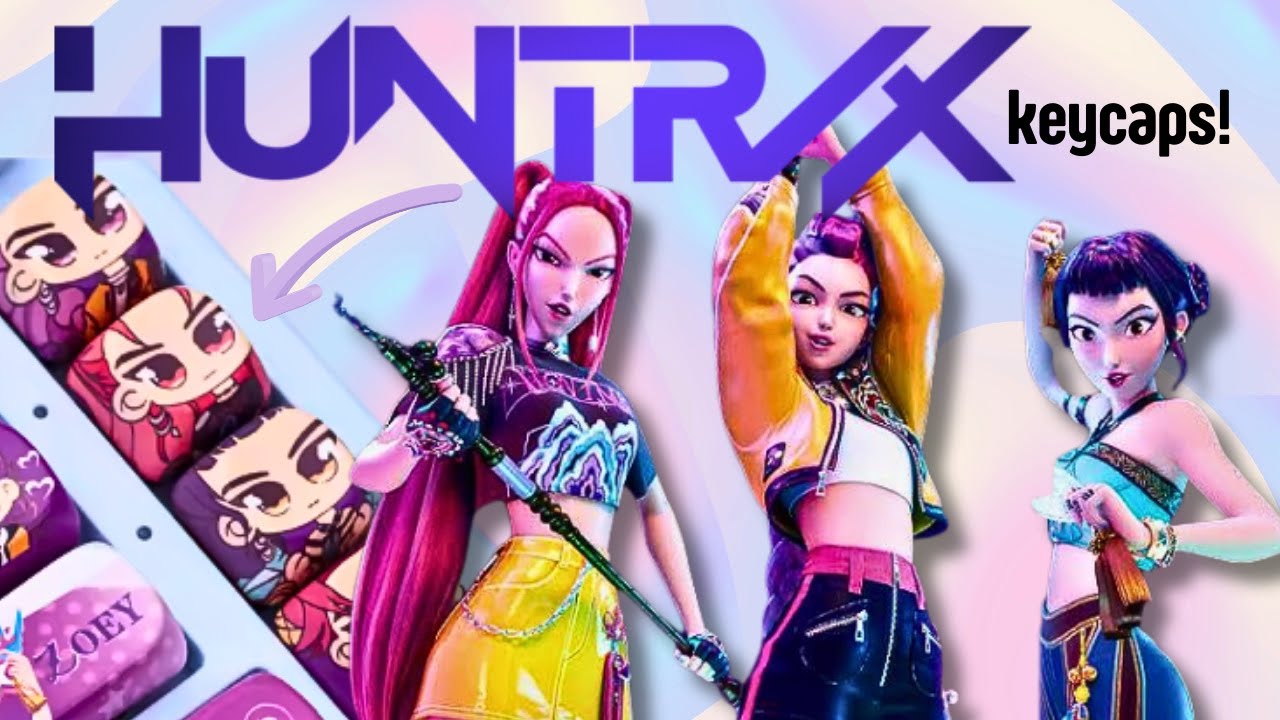 K-Pop Demon Hunters Keycaps on my Aula L99!  So cute! 