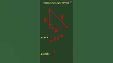 ISOSCELES Right angle Triangle MENSURATION FORMULA#short #math