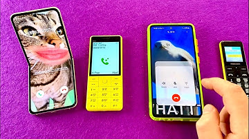 Samsung Z Flip 3 vs BQ Only Yellow vs Galaxy A52s vs Maxcom MM111 Incoming call & Outgoing call