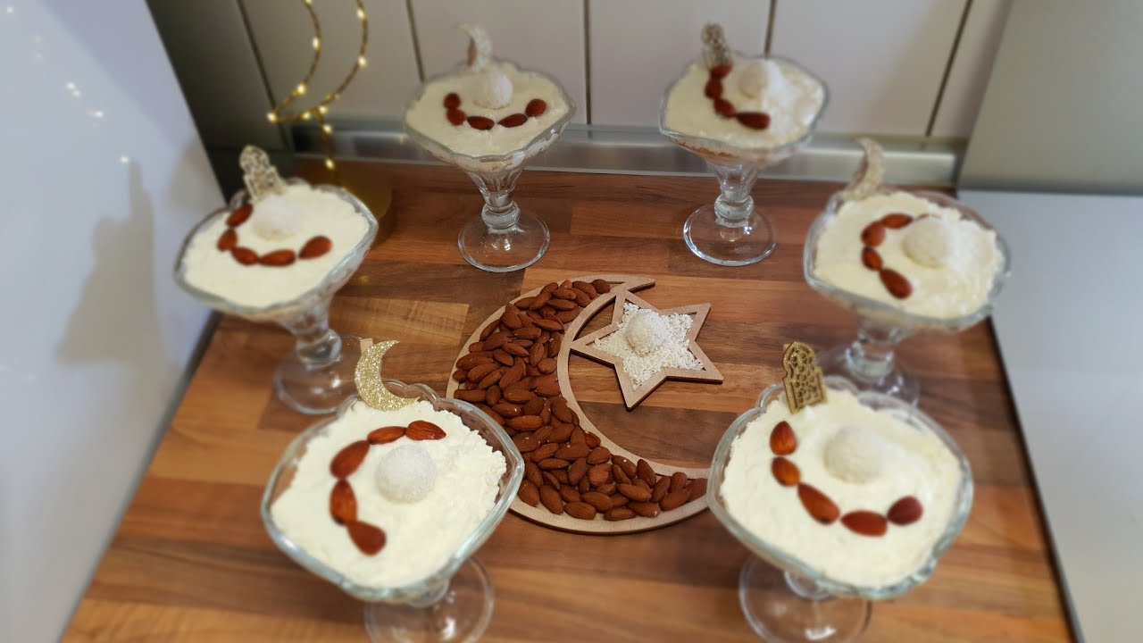 حلا رمضاني 🌙أكواب الرفايلو حلا لذيذ ومميز لسهرتنا الرمضانية ⭐