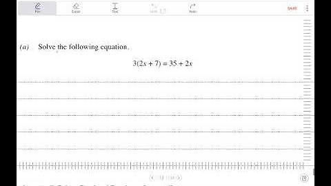 WJEC GCSE Maths Intermediate Paper 1: Solve a linear equation x