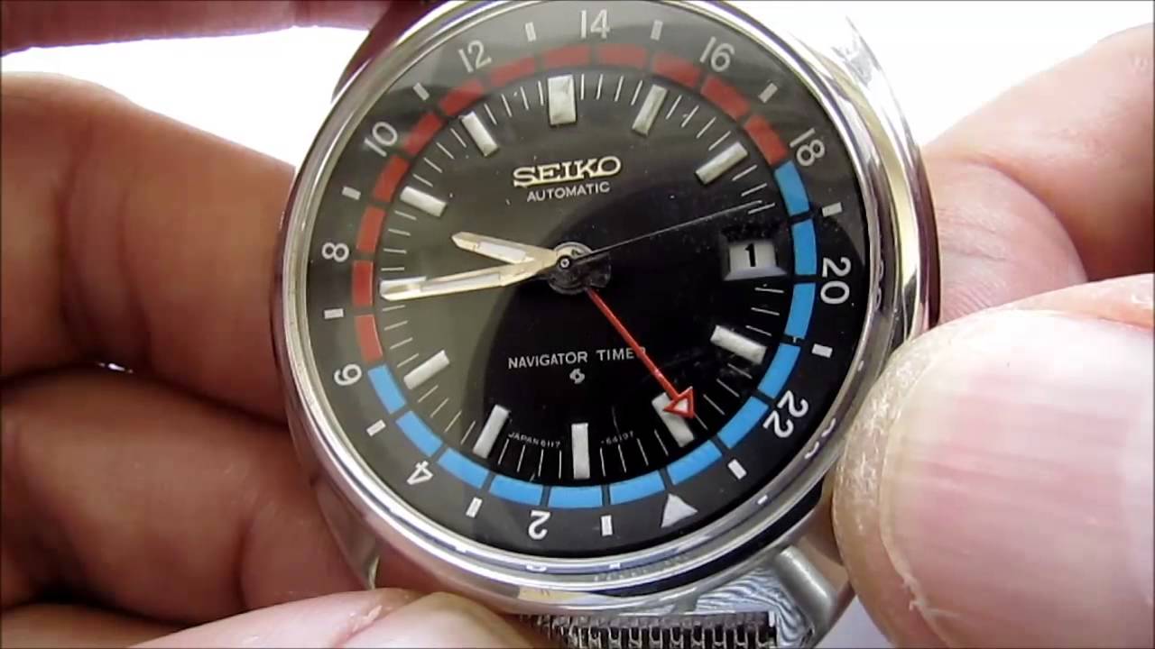Seiko Navigator Timer Gmt Automatic Vintage Wristwatch - YouTube