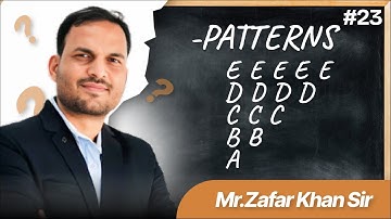 23. Pattern In Python By Zafar Khan Sir
