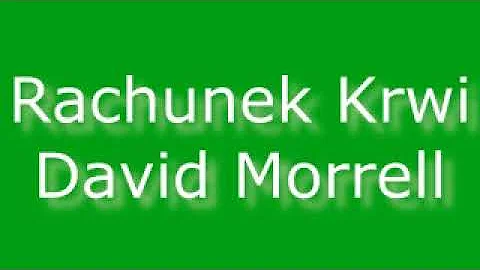 Rachunek krwi - David Morrell | Audiobook PL