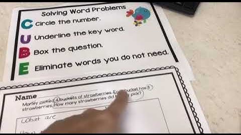 Math Word Problems… CUBES Method