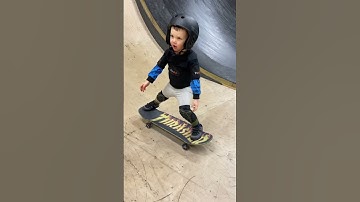 Drop with it - skateboarding toddler at Europes LARGEST indoor skate park!