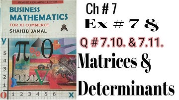 Sindh Board | Karachi Board | Ex # 7 Q # 7.10. & 7.11. Ch # 7 | For 1st Year Commerce Business Math